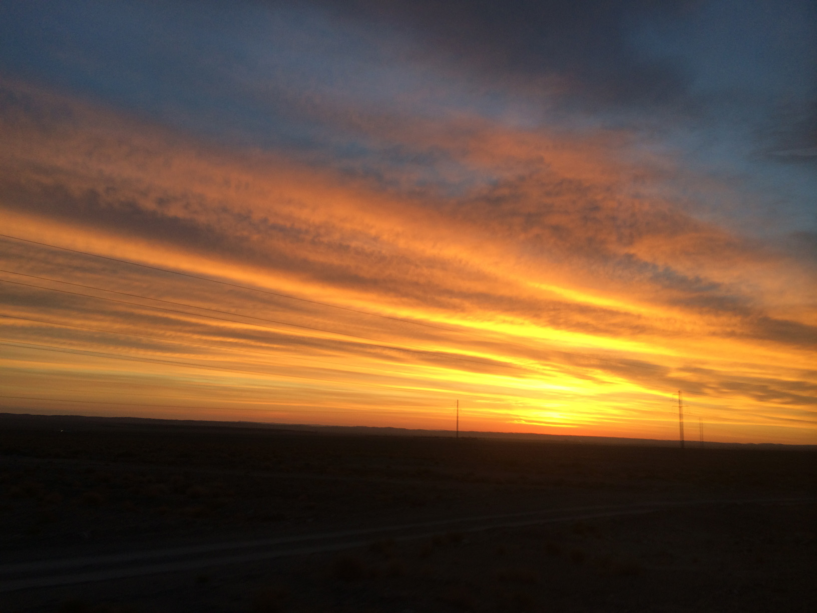 sunset in the gobi